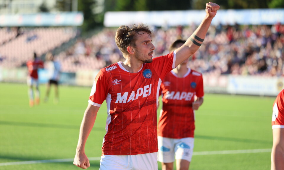 Lucas Ravn-Haren sørget for to av målene på Gjemselund under fredagens treningskamp.