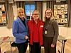 Vedlagt bilde: Inner Wheel-president Sissel Anderssen, Røde Kors-leder Åse Kaurin og Vinger Rotary-president Nina Bjørnstad.