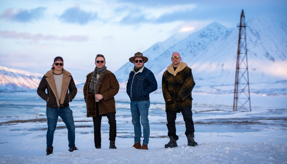 Bandet Harwester fra Brandval med Krister Hagen, Magnus Ørland Øiseth, Ståle Andersson og Thomas Fullu spiller fredag for en av verdens nordligste bosetninger.