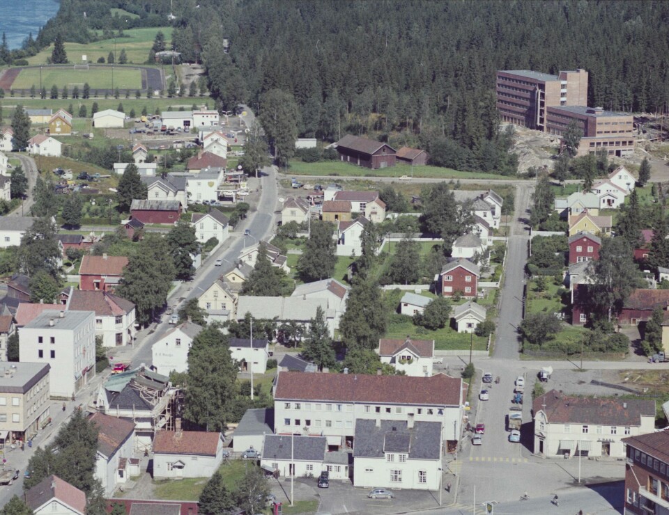 Flyfoto tatt over Kongsvinger i 1961.