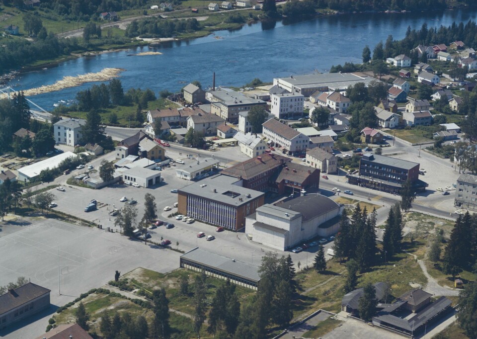 Flyfoto tatt over Kongsvinger i 1969.