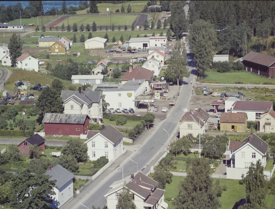 Flyfoto tatt over Kongsvinger i 1961.