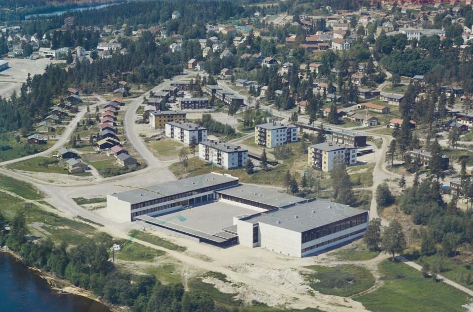Flyfoto tatt over Kongsvinger i 1969.