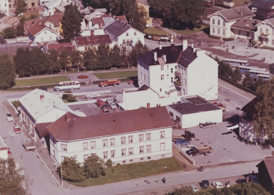 Flyfoto over Kongsvinger tatt i 1961.