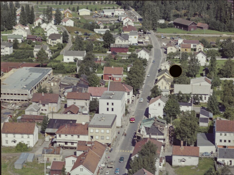 Flyfoto tatt over Kongsvinger i 1961.
