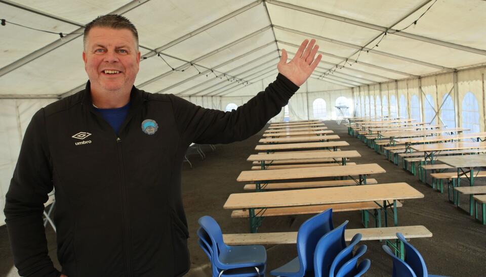 Rune Lundgren er klar for fotballfest på Gjemselund. Det meste er på plass foran lørdagens kamp mot LSK.