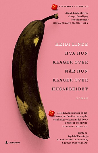 Heidi Lindes roman «Hva hun klager over når hun klager over husarbeidet». Heidi Lindes roman «Hva hun klager over når hun klager over husarbeidet».