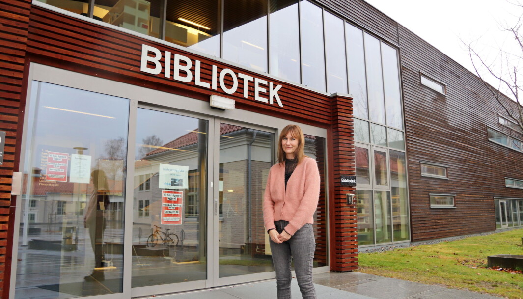 Biblioteksjef Stine Raaden er klar for å ta i mot Heidi Linde på biblioteket i Kongsvinger Biblioteksjef Stine Raaden er klar for å ta i mot Heidi Linde på biblioteket i Kongsvinger