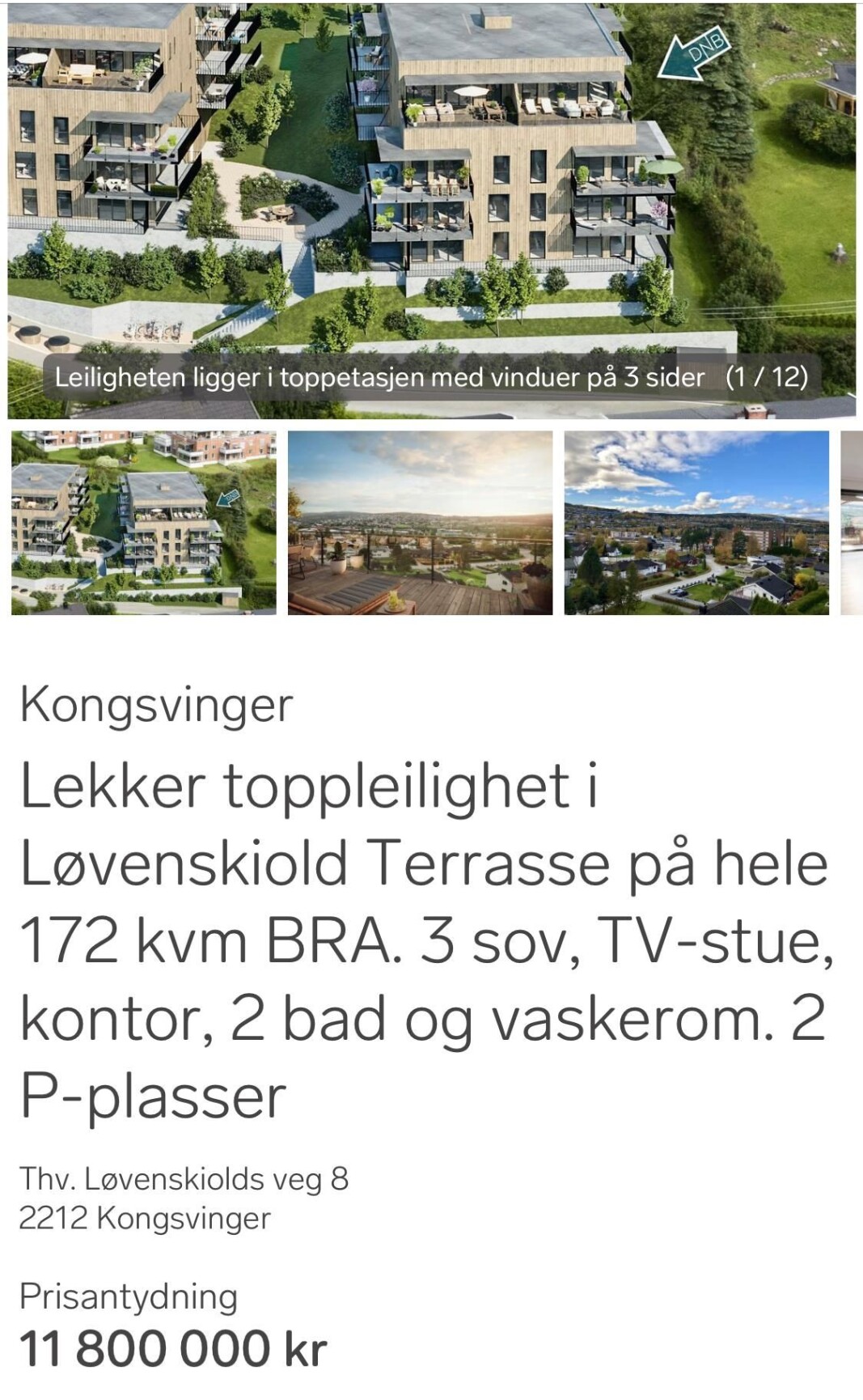 Med en prisantydning på 11,8 millioner ligger dette an til å bli byens dyreste leilighet Med en prisantydning på 11,8 millioner ligger dette an til å bli byens dyreste leilighet