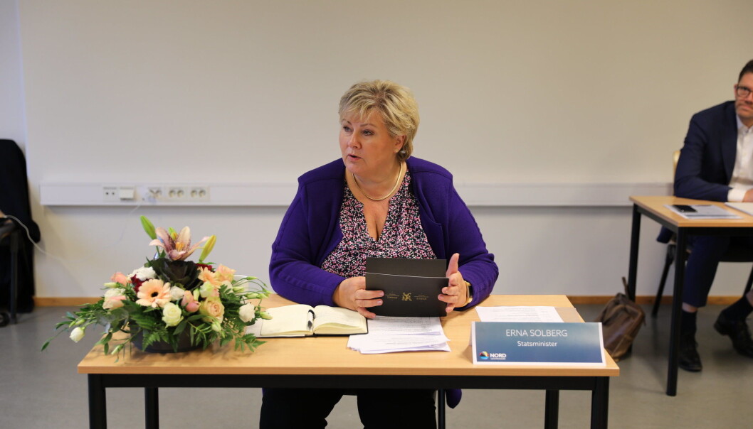 Statsminister Erna Solberg skryter av Kongsvingers satsing innenfor eldreomsorgen. Statsminister Erna Solberg skryter av Kongsvingers satsing innenfor eldreomsorgen.