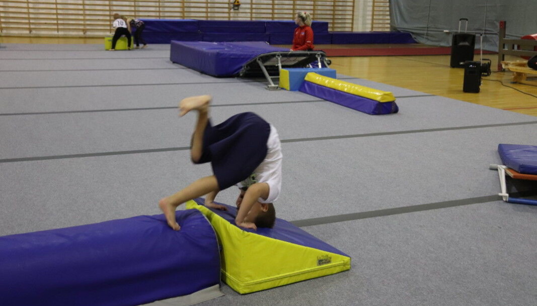 Arkivfoto fra da Mitt Kongsvinger besøkte Holthallen og så på treningen til «Gymlek» i KIL Turn. Arkivfoto fra da Mitt Kongsvinger besøkte Holthallen og så på treningen til «Gymlek» i KIL Turn.