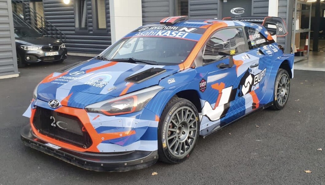 Slik ser WRC-bilen til Ole Christian Veiby ut. Slik ser WRC-bilen til Ole Christian Veiby ut.