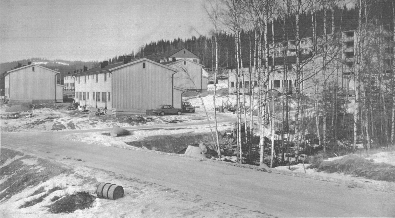 Rekkehusene på Vangen kom under de aktive 1970-årene.