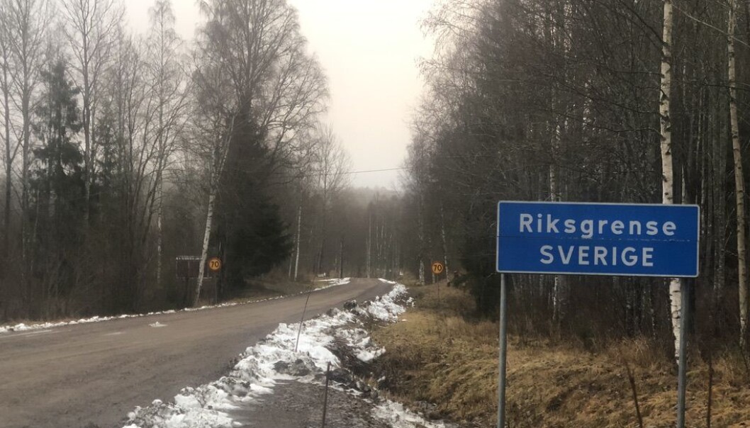 Grenseovergangen ved Mitanderfors på Varaldskogen er en av flere grenseoverganger i Kongsvinger Grenseovergangen ved Mitanderfors på Varaldskogen er en av flere grenseoverganger i Kongsvinger