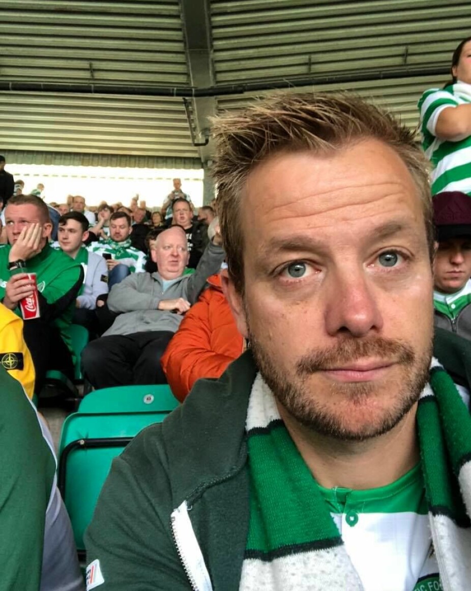 Lars Joakim Hanssen er lidenskapelig opptatt av fotball og har sesongkort på Celtic Park.
