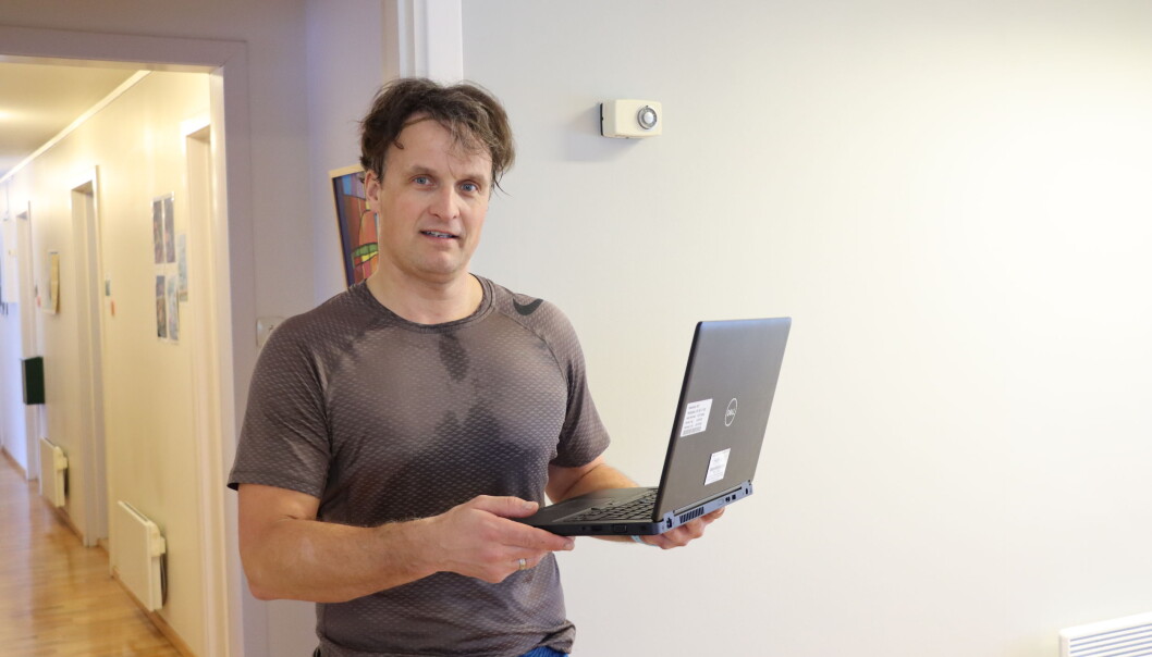 Svein Thore Gerhardsen har vendt seg til å holde treningsøktene på Facebook. Slik er det blitt. Svein Thore Gerhardsen har vendt seg til å holde treningsøktene på Facebook. Slik er det blitt.
