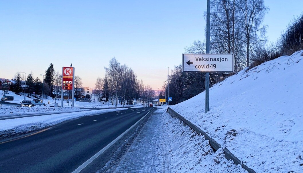 Vaksinasjon covid-19 skilting Kongsvinger kommune Vaksinasjon covid-19 skilting Kongsvinger kommune