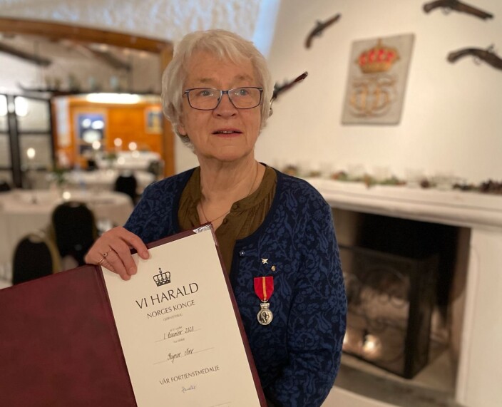 Rigmor Noer ble hyllet for sin mangeårige innsats i helsevesenet. Rigmor Noer ble hyllet for sin mangeårige innsats i helsevesenet.