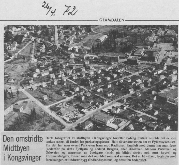 Faksimile fra Glåmdalen 26. april 1972. Faksimile fra Glåmdalen 26. april 1972.