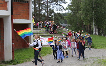 Elevene gikk i Kongsvingers første Pride-parade