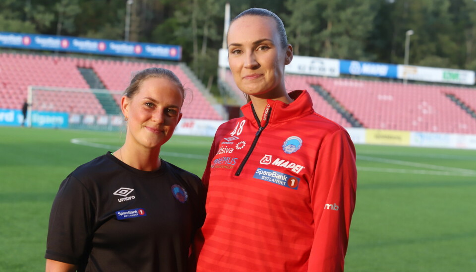 Emma Lien Håpnes (22) og Emma Vestby-Kornstad (24) utgjør rutinen på det unge KIL-laget som møter Lillestrøm i 2. cuprunde på Gjemselund onsdag kveld.
