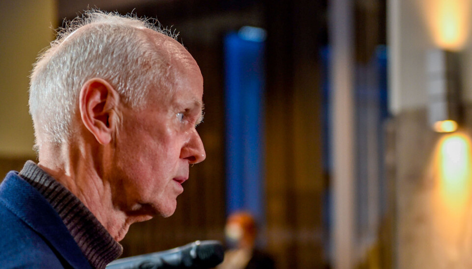 Smitteverndirektør Geir Bukholm etter pressekonferanse om vaksinasjonsstrategi.