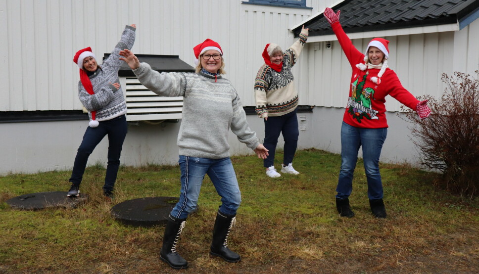Kine Johnsrud, Ellen Karlson, Heidi Myrvold og Else-Mari Gusterudmoen Nilsen arrangerer julemarked på Austmarka lørdag 11. desember