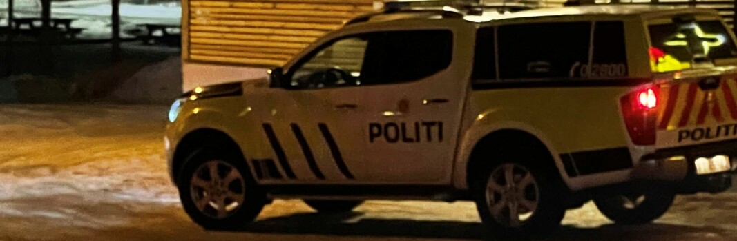 Flere politibiler er involvert i aksjonen i Kongsvinger fredag kveld.