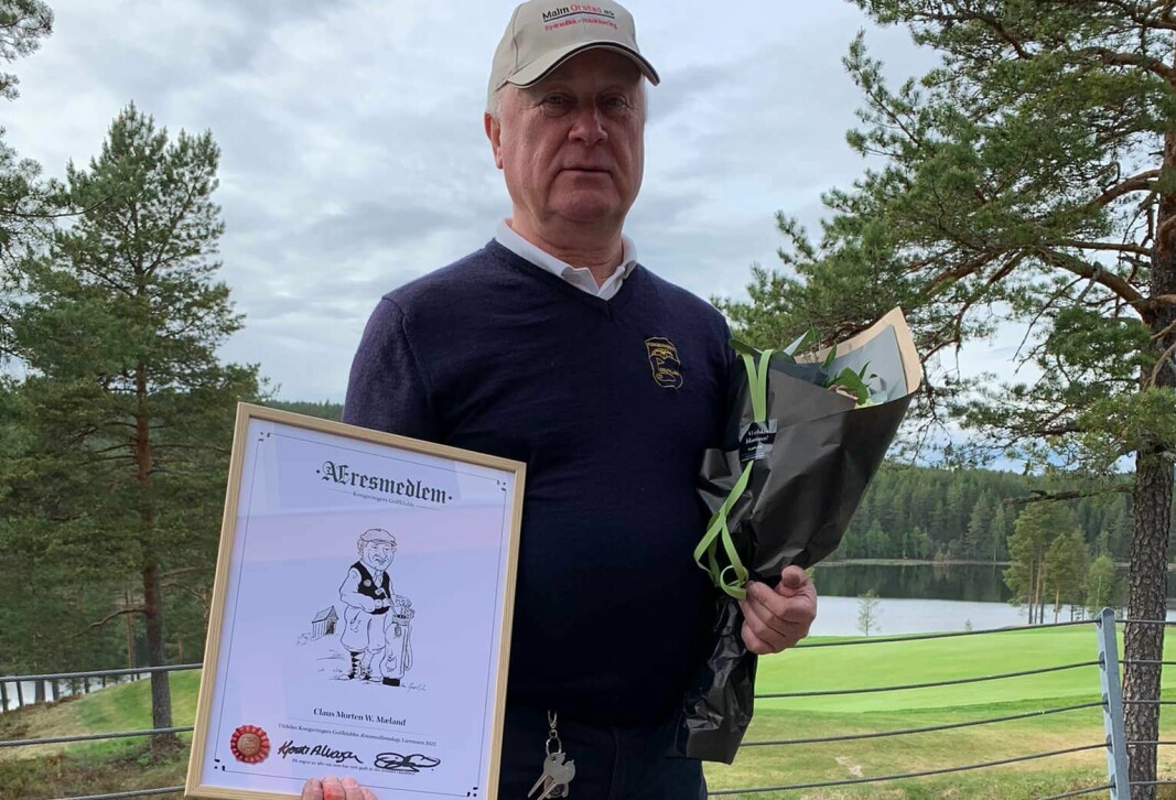 Claus Mæland er utnevnt til æresmedlem i Kongsvingers Golfklubb.