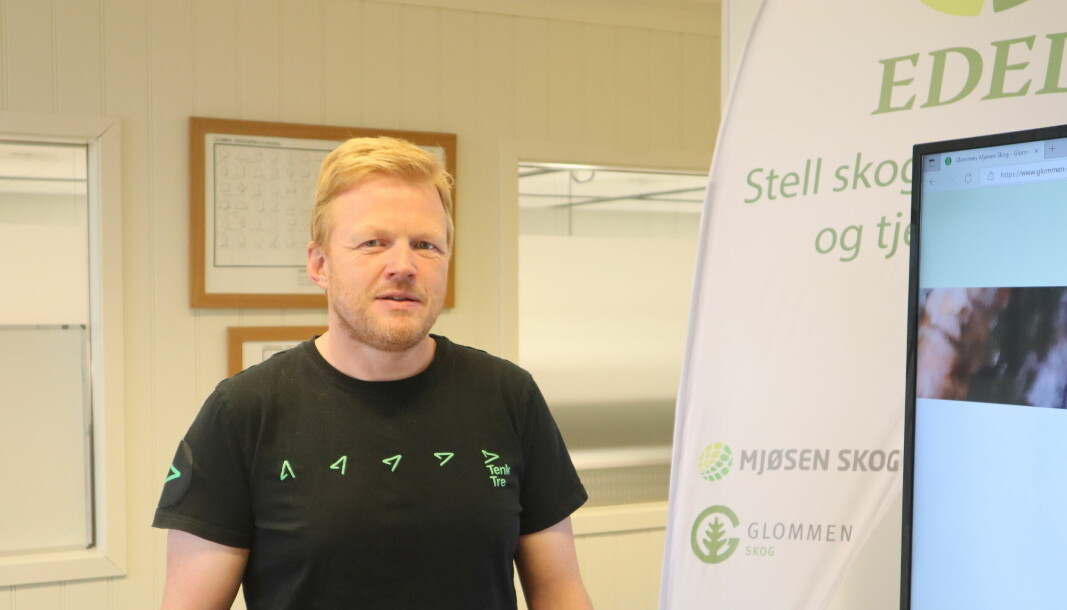 Rune Glæserud plansjef i Glommen Mjøsen Skog SA er fornøyd med oppslutningen og interessen for ny skogbruksplan blant skogeierne i Kongsvinger