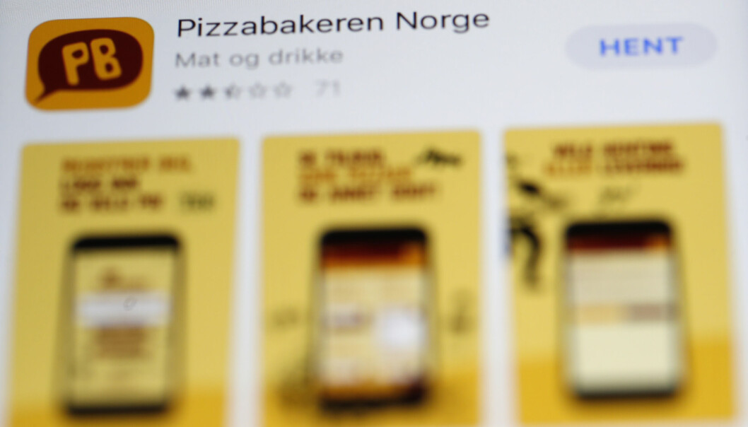 Pizzabakereren-kjedens app.