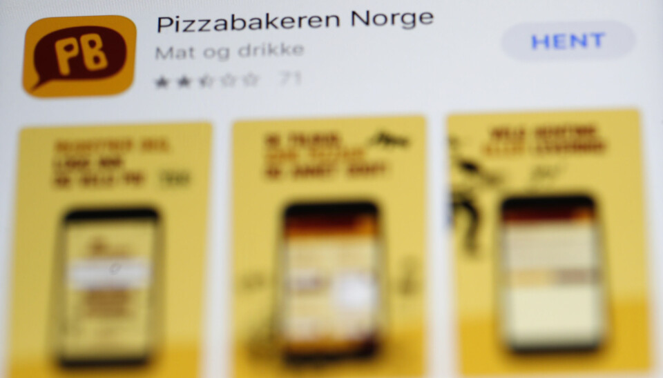 Pizzabakereren-kjedens app.