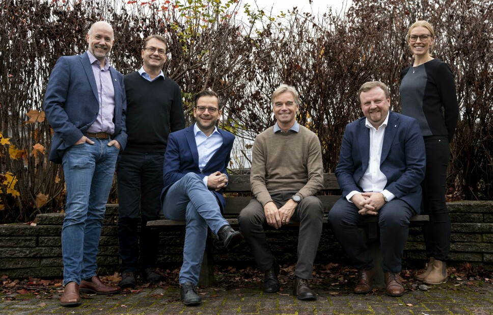 Selv om selskapet er eid av Norconsult fra 1. november, er det først i januar 2023 at navnet Areal og Eiendom forsvinner. Fra venstre: Tom Sagbakken, Sten- Ole Nilsen, Håkon Bergsodden, Arild Sunde, Øyvind Moshagen og Kristine Skolt Tveitan.