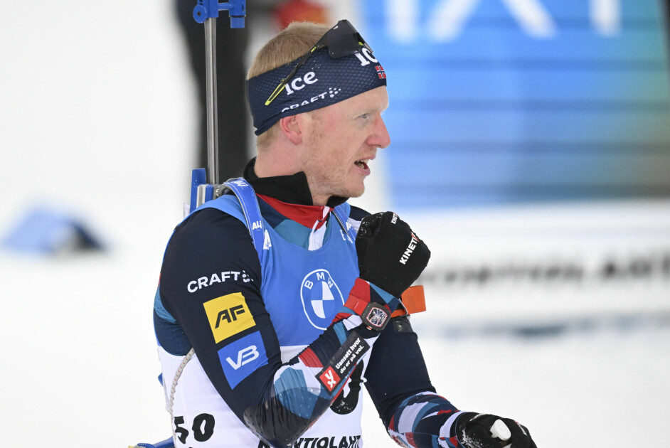 Johannes Thingnes Bø etter 10km sprint i verdenscupen i skiskyting.