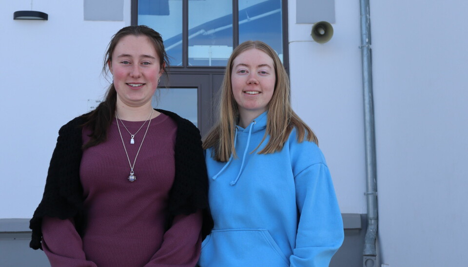 Karen Irene Arnesen (t.v.) og Aurora Sørli Grande var godt fornøyd etter å ha vært på fagolympiaden i Oslo
