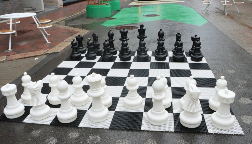 Det offentlige sjakkbrettet i gågata mangler nå en sentral brikke, nemlig den hvite kongen.