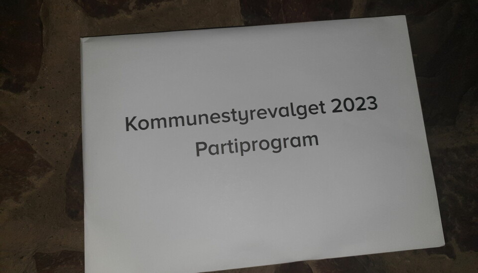 Denne konvolutten med valgprogrammene til de politiske partiene som stiller til valg i Kongsvinger, ble tidligere i høst sendt ut til alle husstander i kommunen. Om du ikke har fått den, så er den tilgjengelig på Sericetorget i rådhuset.