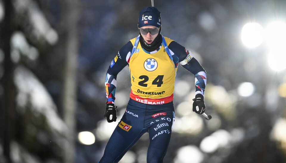 Johannes Thingnes Bø endte på tredjeplass i Östersund, søndag.